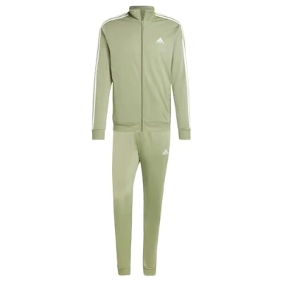 Image of adidas Men&#039;s Basic 3 Stripes Tricot Track Suit, Grey Four, L Long
