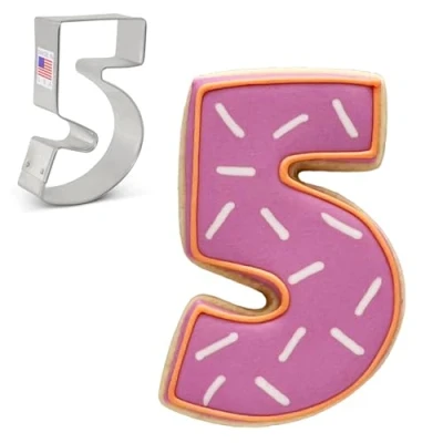 Image of Ann Clark Cookie Cutters Number Five #5 Cutter, 8.3 cm
