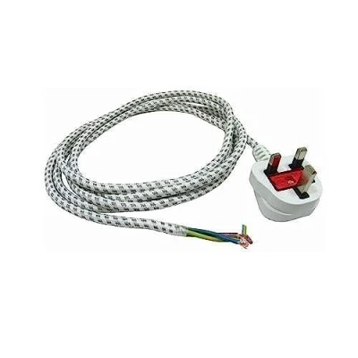 Image of First4Spares 2.5 Metre Steam Iron Lead Cable Flex Cord &amp; Plug