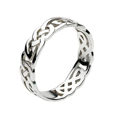 Image of Heritage Women Sterling Silver Celtic Open Knotwork Ring, P