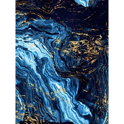Image of Wee Blue Coo Abstract Dark Gold Pour Large Wall Art Print Canvas Premium Poster