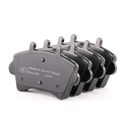 Image of 7701206727, 7701207339, 8660004600, 8671016186 Brake pad set BREMBO P 59 039 excl. wear warning contact without accessories RENAULT: MASTER 2 Kasten