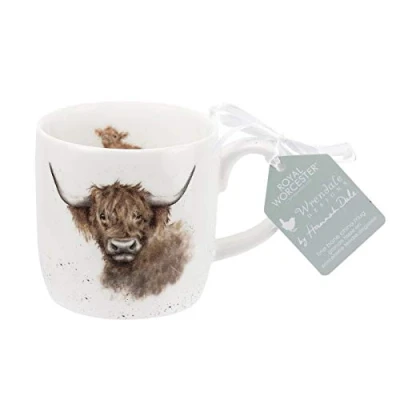Image of Royal Worcester MMMT5629 XSM Wrendale Highland Cow Mug, Multi Color, 310ml
