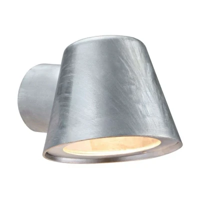 Image of Nordlux Aleria Outdoor Wall Light Galvanized Downlight Mains Powered 35 Watts IP44 Sconce Indoor, Front Door, Patio, Hallway,Porch, Garden.