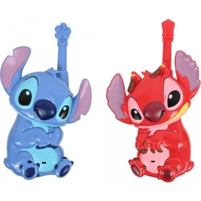 Image of Lexibook, Disney Stitch, Stitch and Leroy 3D walkie talkies, 500m range, 2 communication channels, Belt clip, Blue/red, TW18D
