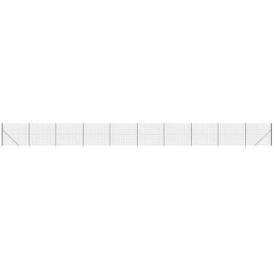 Image of vidaXL Wire Mesh Fence with Spike Anchors Anthracite 2.2x25 m