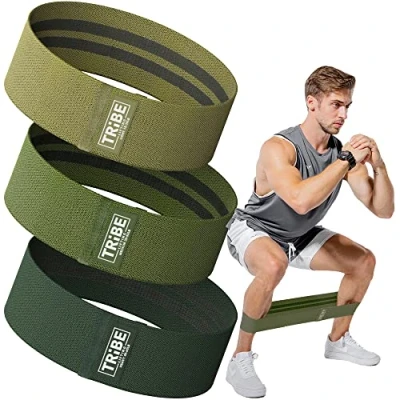Image of Fabric Resistance Bands for Working Out Booty Women and Men Exercise Set Workout Legs