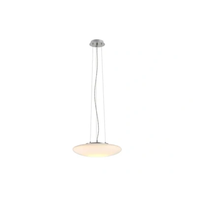 Image of Lindby LED pendant light Gunda, white, glass, Ø 47cm