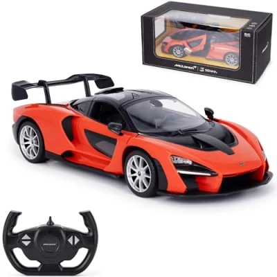 Image of 1/14 McLaren Senna Remote Control Car, RC Car Doors Open Toy Orange Race