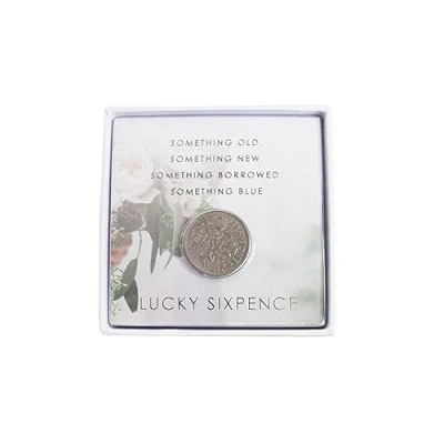 Image of Talking Tables Gift for Wedding Day, Good Luck Present, Paper, Something Old Silver Coin, 19 mm