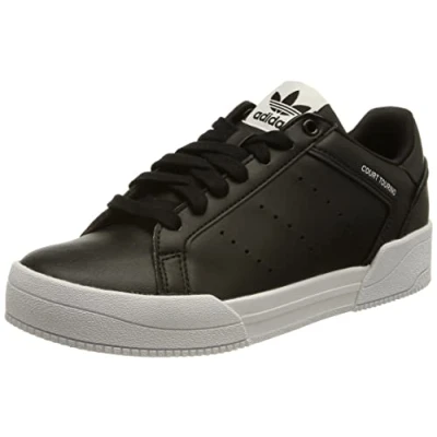 Image of adidas Originals Unisex Court Tourino Shoes Black Size UK 9.5
