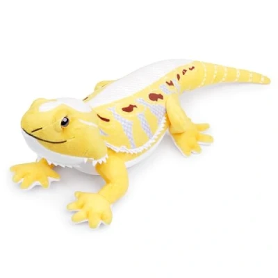 Image of lilizzhoumax Simulation Lizard Plush Toy 46cm/18, Realistic Stuffed Animal Bearded Dragon Cute Super Soft Home Decoration Toys Gift for Kids yellow