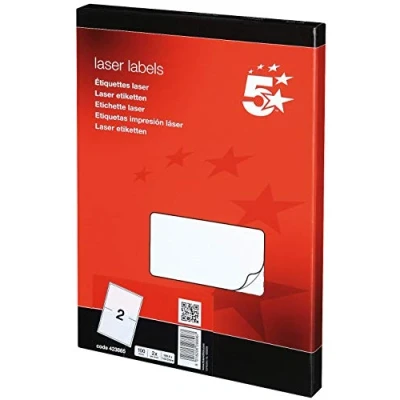 Image of 2 x Addressing Labels Laser per Sheet 199.6x143.5mm White [200 Labels]