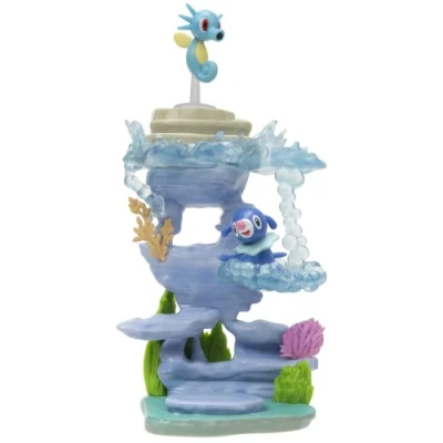 Image of POKEMON Select Underwater Environment Multi Level Display Set with Two 2 inch Battle Figures, Blue (PKW2769)