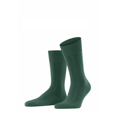 Image of FALKE Men&#039;s Lhasa Rib M SO Wool Cashmere Plain 1 Pair Socks, Green (Hunter 7441) new eco friendly, 8.5 11