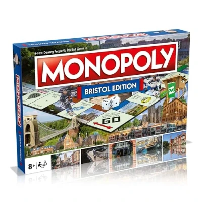 Image of Winning Moves Bristol Monopoly Board Game, Tour around the board, buy, sell and trade your way to success, makes a great gift for ages 8 plus