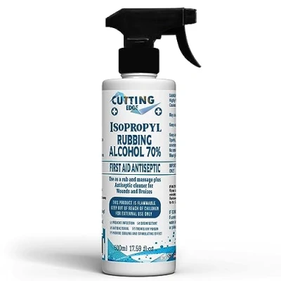 Image of Cutting Edge Isopropyl 70% IPA Rubbing Alcohol First Aid Antiseptic Cleanser &amp; Cleaning (500ML WITH SPRAY)