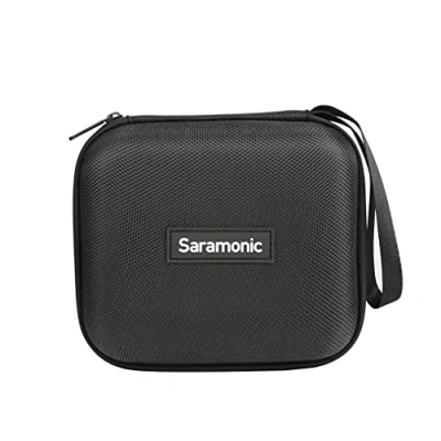 Image of Saramonic Zippered Clamshell Protective Case with Strap for Headset or Lavalier Microphones Clips, Windscreens and More (SR CS2)