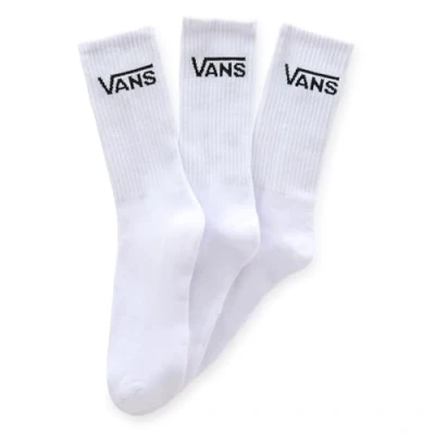 Image of Vans Men&#039;s Crew (Us 9 13, 3 Pack) Socks, White, One Size