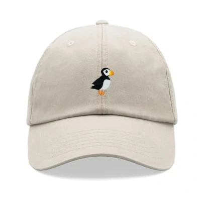 Image of Puffin Baseball Cap Vintage Washed Unisex Dad Hat Adjustable Stone