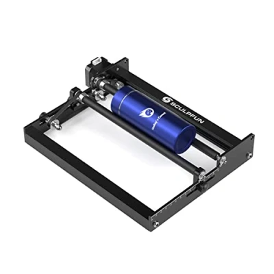 Image of SCULPFUN Laser Rotary Roller, Y axis Roller for Engraver Cutter Engraving Cylindrical Objects and Cans with 360Rotating 4 Height raisers, Support Diameter 6 150mm