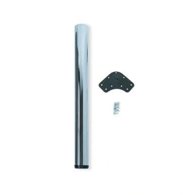 Image of Emuca Adjustable table leg Ø60x870mm (Ø2,3x34,2 inch), set of 1 steel leg, height adjustment 870 890mm (34,2 35inch), chromed