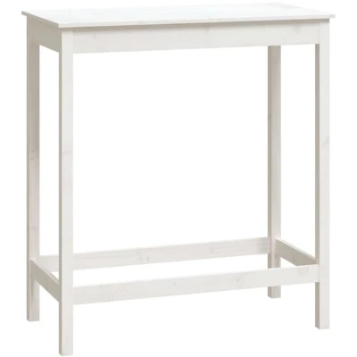 Image of vidaXL Bar Table White 100x50x110 cm Solid Wood Pine
