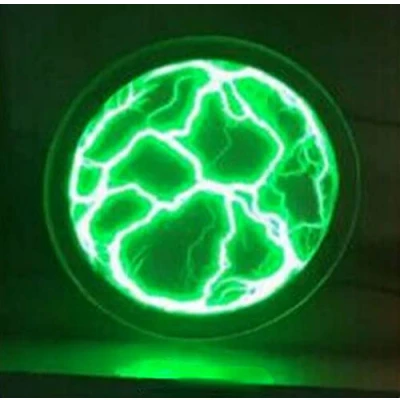 Image of Mini Fancy Pocket Plasma Disk Sensor Lighting Plate Respond To Voice Music Party Supplies (Green)