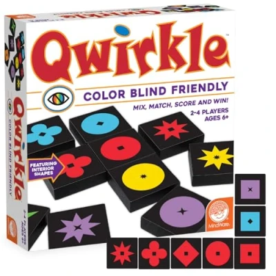 Image of Mindware Qwirkle (Colour Blind Friendly) Board Game Ages 6+ 2 4 Players 45 Minutes Playing Time