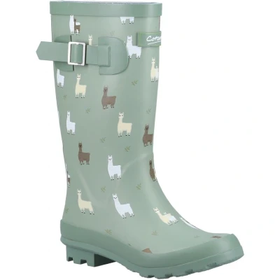 Image of Cotswold Childrens Unisex Farmyard MEMORY FOAM Wellingtons Junior Green Rubber Size UK 10 Kids