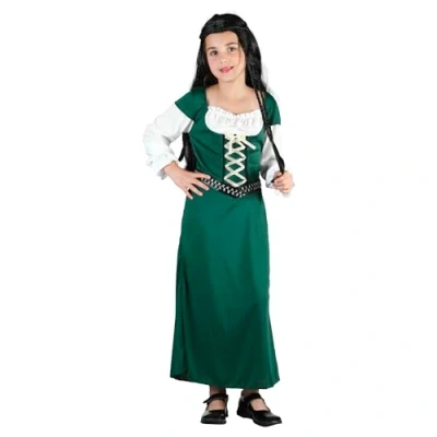 Image of Rubies CF259S Green Maid Marion Kids Fancy Dress, Girls, Small