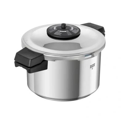 Image of Kuhn Rikon Pressure Cooker Duromatic Neo 3.5L/20cm Food Steamer with Side Grips. Multi Hotpot Auto Lock Lid. Stainless Steel Pot. Instant Cook Pot 10 Year Cookware Guarantee