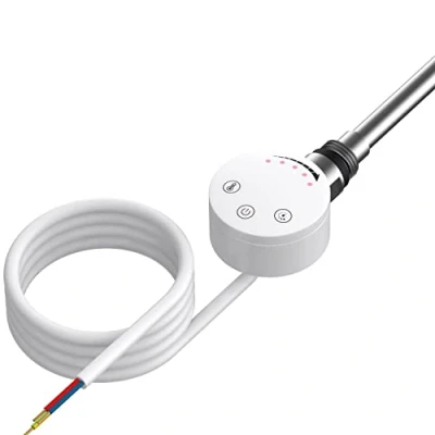 Image of White Thermostatic Element for Electric Heating Bathroom Heated Towel Rails and Radiator Warmers (600 Watt)