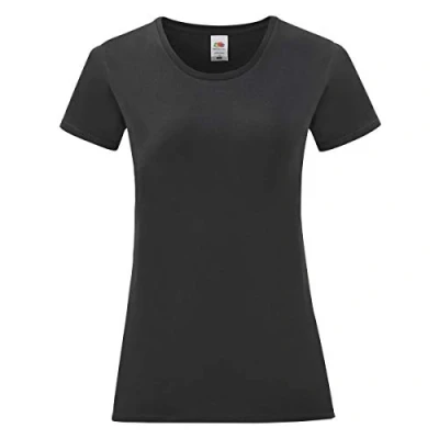 Image of Fruit of the Loom Women&#039;s T Shirt, Black, M
