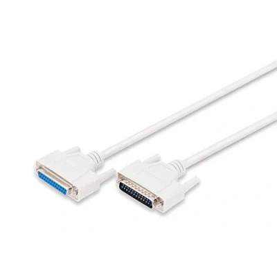 Image of DIGITUS Parallel Connection Cable D Sub 25 to Plug Socket 5.0m Extension Beige