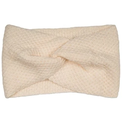 Image of styleBREAKER Ladies Knitted Headband with Waffle Pattern and Twist Knot, Warm Winter Hairband, 04026060, Colour:Cream Beige