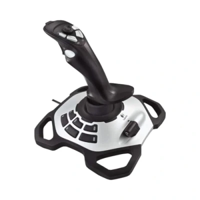 Image of Logitech G Extreme 3D PRO Joystick, 12 Programmable Buttons, 8 way Hat Switch, Stable, Weighted Base, Rapid fire Trigger, USB, PC Black/Silver,Pack of 1