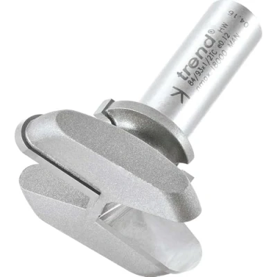 Image of Trend Professional Drawer Pull Router Cutter Bit, 1/2 Inch Shank, 45mm Cut Diameter &amp; 17mm Length, Tungsten Carbide Tipped, 84/93X1/2TC