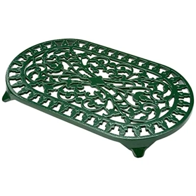 Image of Victor VCW315G Large Oval Trivet Green, Cast Iron