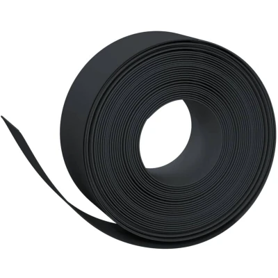 Image of vidaXL Garden Edgings 2 pcs Black 10 m 20 cm Polyethylene