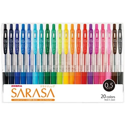 Image of Zebra Gel Ballpoint Pen Sarasa Clip 0.5 Jj15 20ca 20 Color Set by