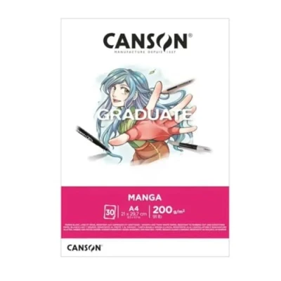 Image of CANSON Graduate Manga Paper Pad A3, 200gsm 30 Sheets, Lettering, Illustration &amp; Drawing, Ideal for Student Artists