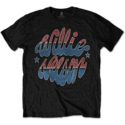 Image of Willie Nelson Americana Official Tee T Shirt Mens Unisex (X Large) Black