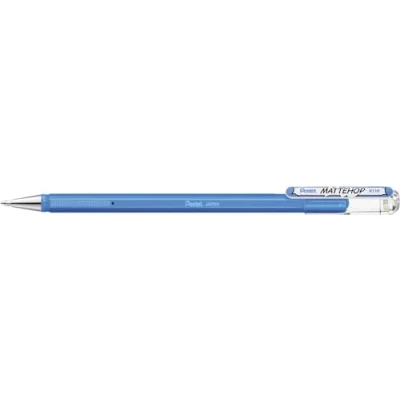 Image of Pentel K110 VSX Mattehop Gel Ink Rollerball Pen with High Opaque Matte Finish Cap Sky Blue (Pack of 1)