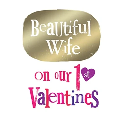 Image of 1st Valentine&#039;s Card For Wife, Wife Cards, First Valentine Valentines Day Card, Cards