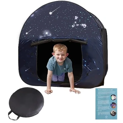 Image of Sensory Tent Calm Corner for Children to Play and Relax Helps with Autism, SPD, Anxiety &amp; Improve Focus Black Out Tents Autistic Big