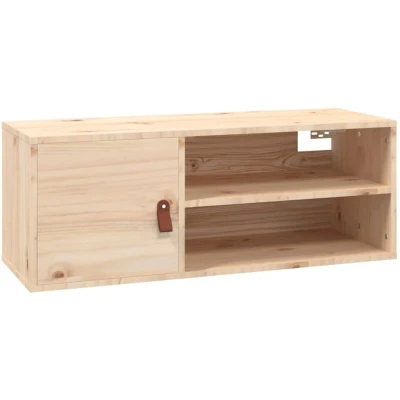 Image of vidaXL Wall Cabinet 80x30x30 cm Solid Wood Pine