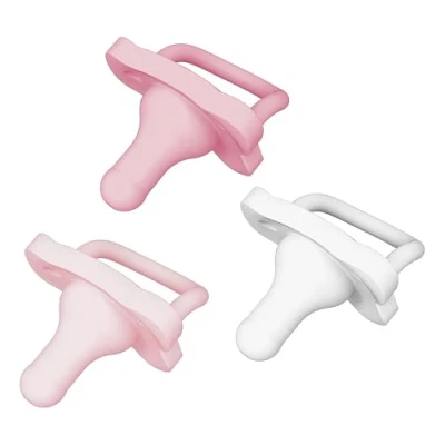 Image of Dr. Brown&#039;s HappyPaci 100% Silicone Pacifier 0 6m, BPA Free, White, Pink, Light 3 Pack