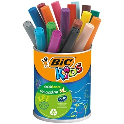 Image of BIC Kids Visacolor XL ECOlutions Colouring Pens 18 Pot