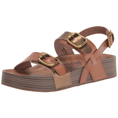 Image of Blowfish Malibu Women&#039;s Munich Sandal, Oak/Amber Dyecut, 4.5 UK